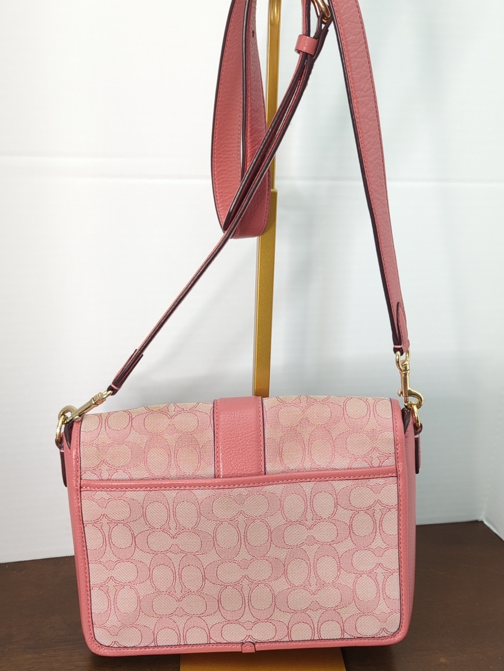 Rsvf For RP Show..Coach Lonnie Crossbody In Rose Signature Jacquard . - Picture 4 of 14